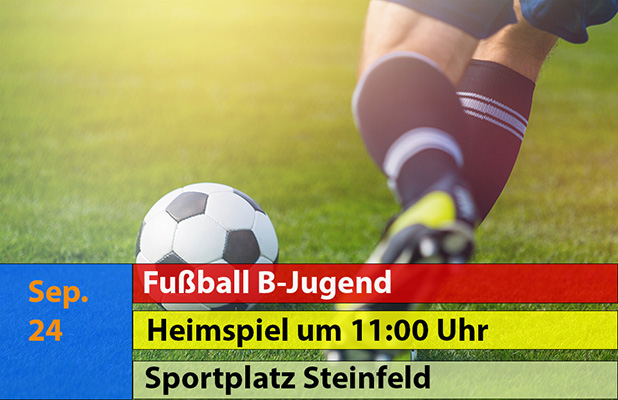 Fußball B-Jugend Heimspiel, Sportplatz Steinfeld